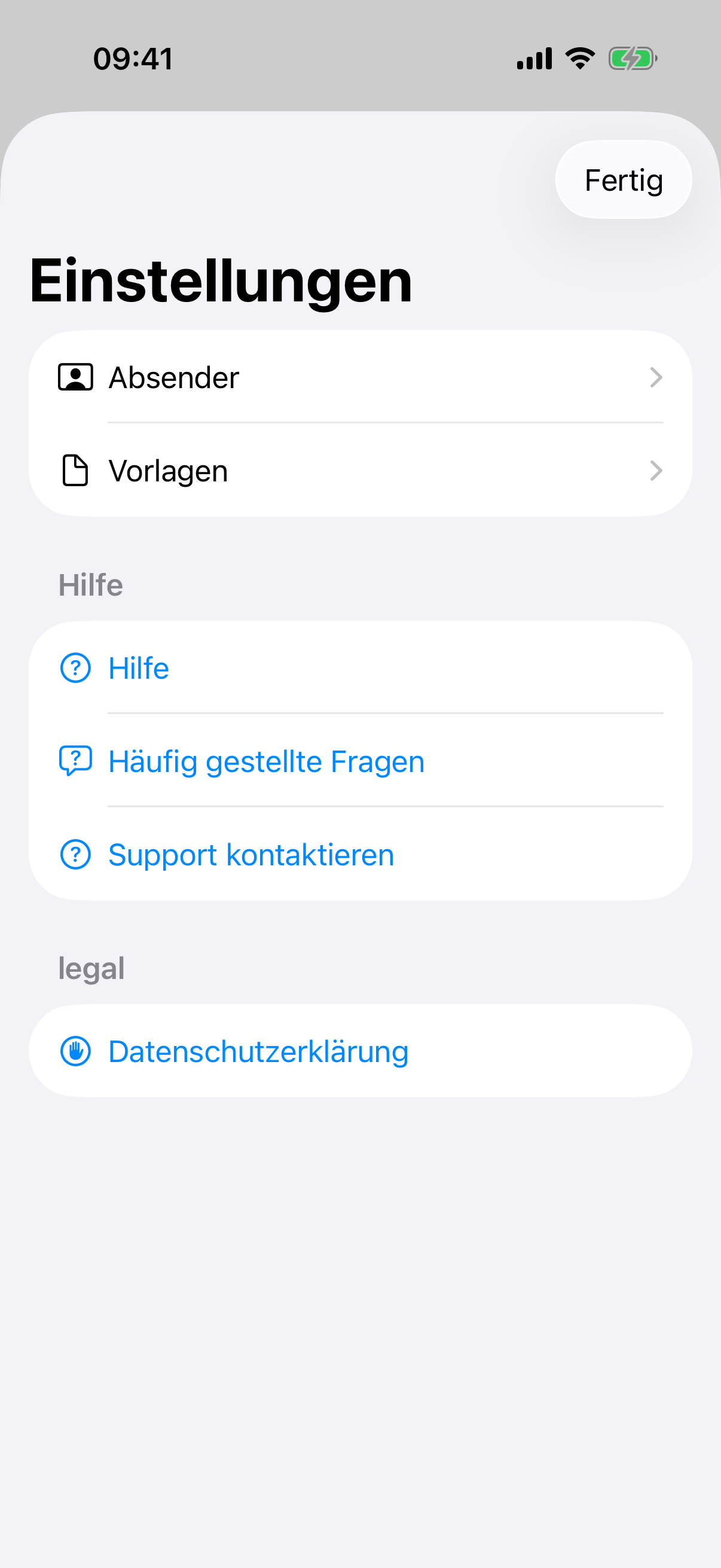 App-Einstellungen
